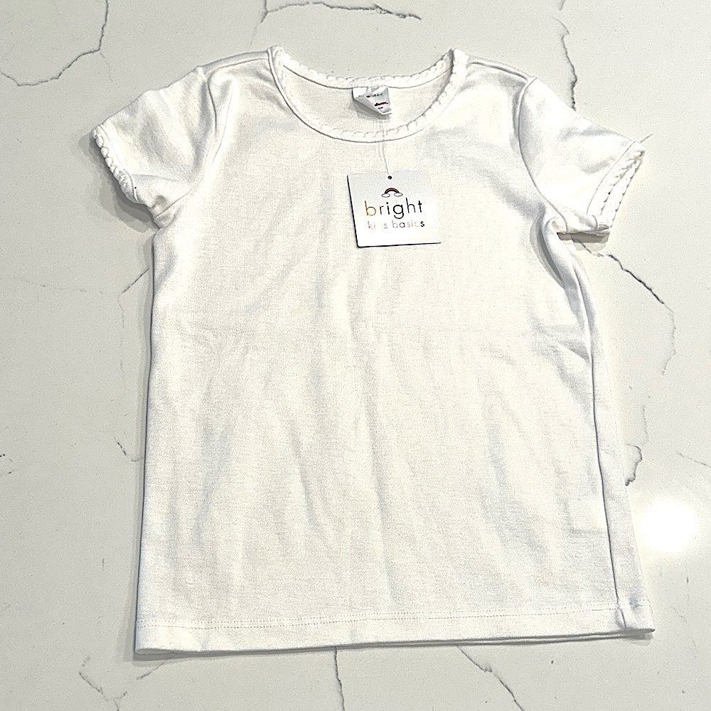 NWT Hanna Andersson White Bright Basics T